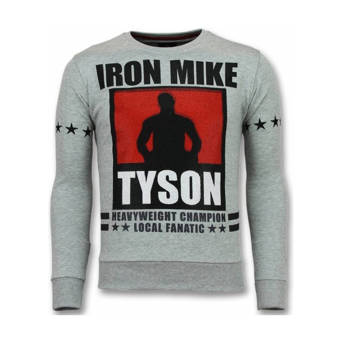 textil Herr Sweatshirts Local Fanatic Mike Tyson Iron Tjock G Grå