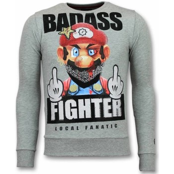 textil Herr Sweatshirts Local Fanatic Mario Fight Club G Grå