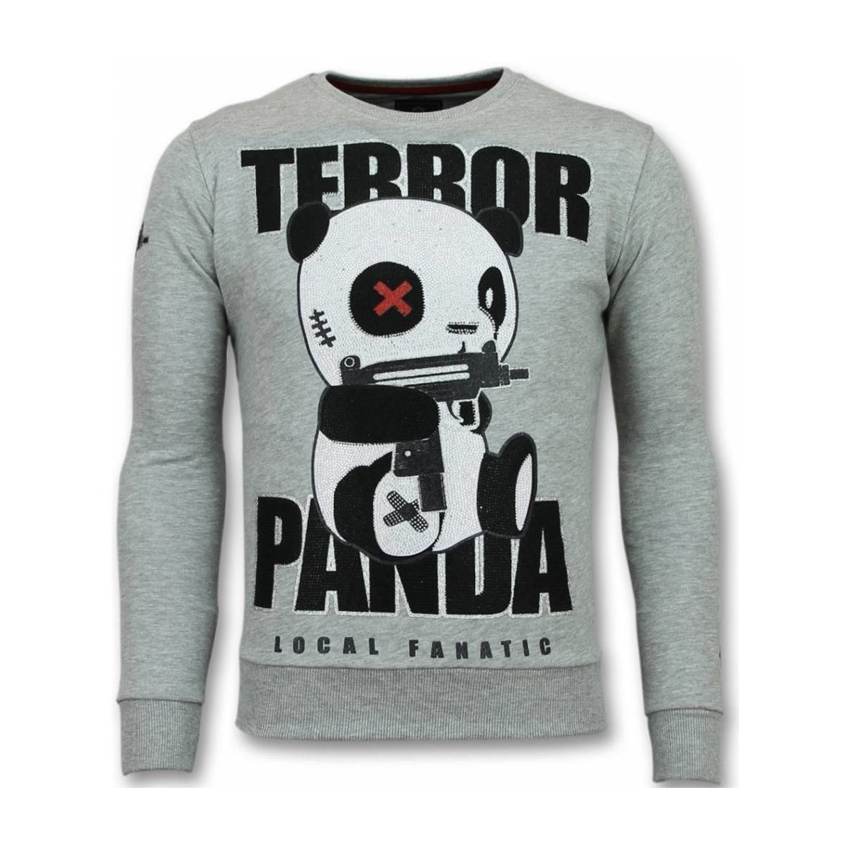 textil Herr Sweatshirts Local Fanatic Terror Panda G Grå