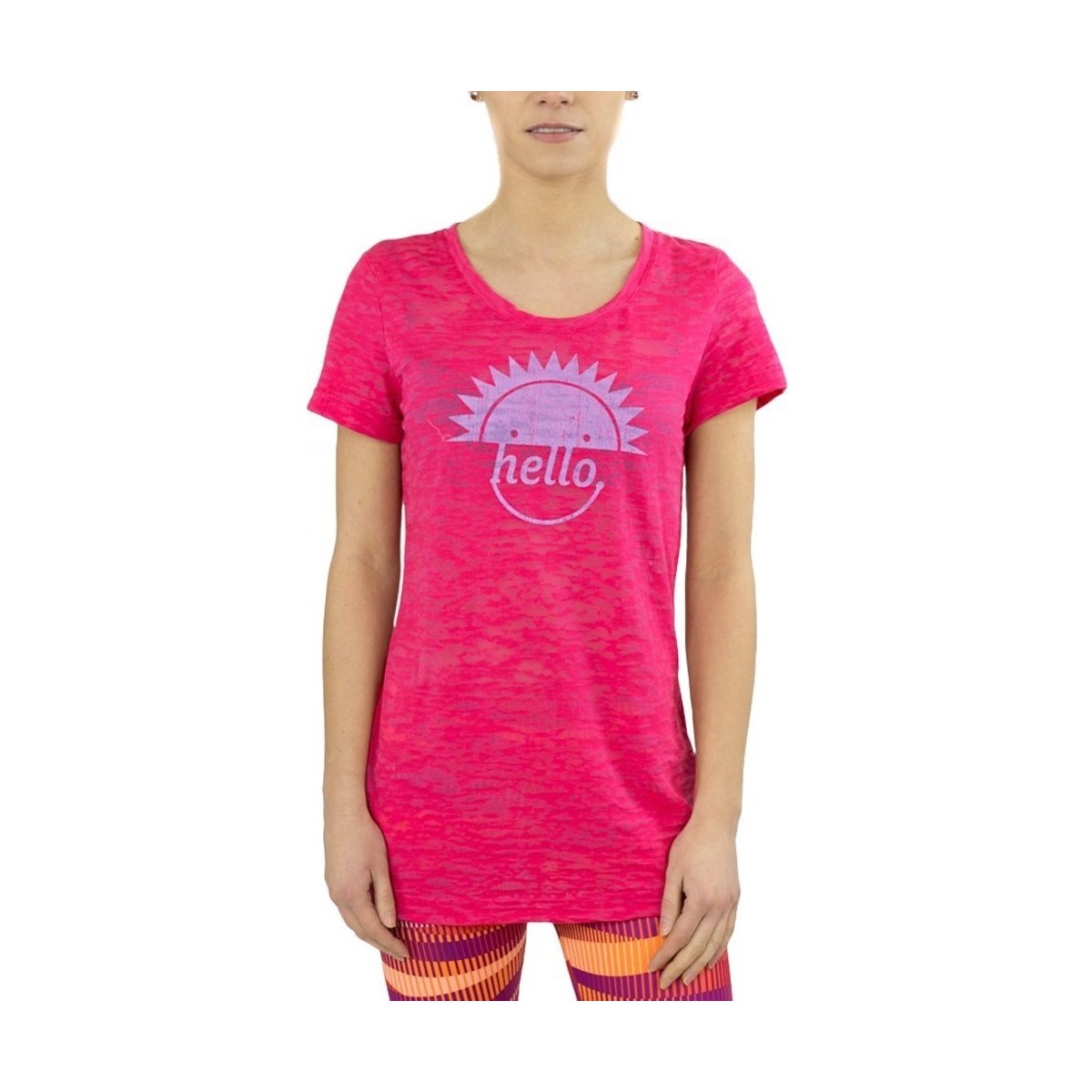textil Dam T-shirts Reebok Sport RH Burnout Tshirt Rosa