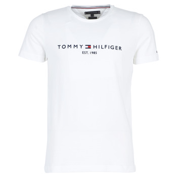 textil Herr T-shirts Tommy Hilfiger TOMMY FLAG HILFIGER TEE Vit