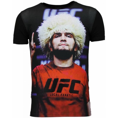 textil Herr T-shirts Local Fanatic UFC Campion Khabib Nurmagoov Z Svart