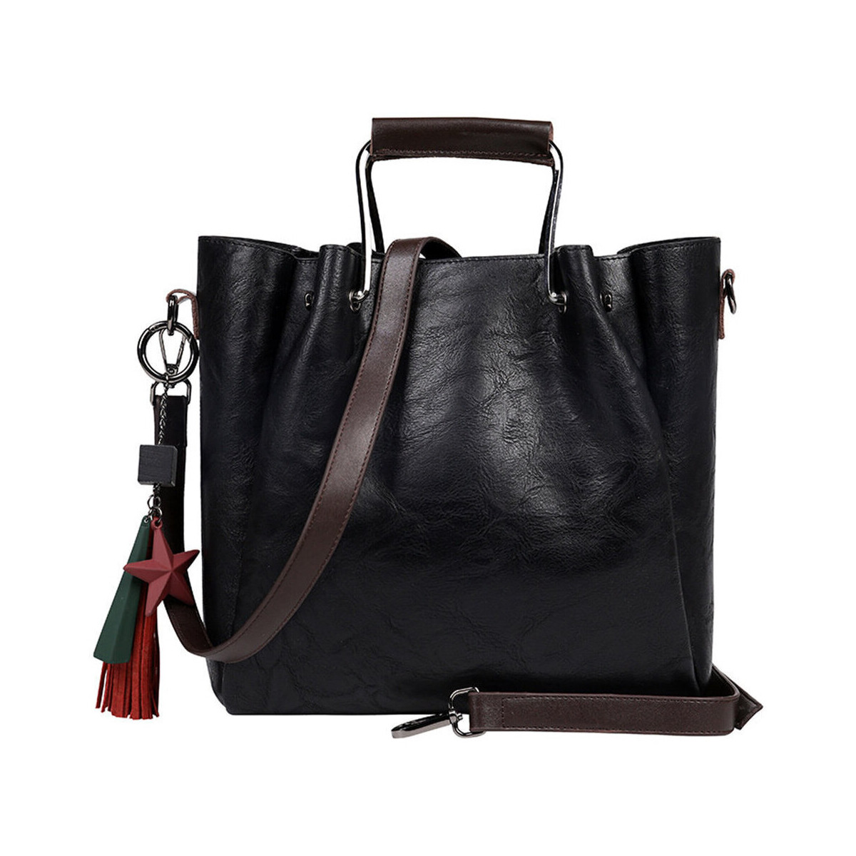 Väskor Dam Handväskor med kort rem Ienjoy Handväskan i svart, 32x25x14 cm Svart