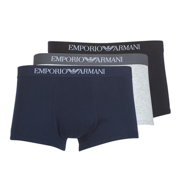 Underkläder Herr Boxershorts Emporio Armani CC722-PACK DE 3 Marin / Grå / Svart