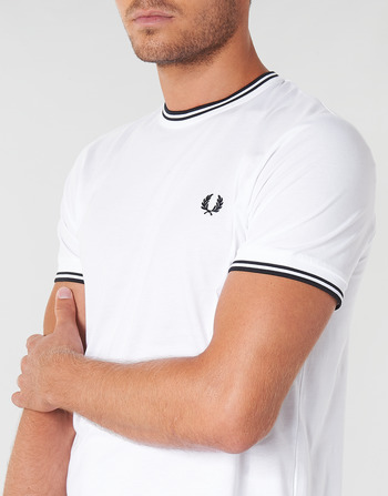 Fred Perry TWIN TIPPED T-SHIRT Vit