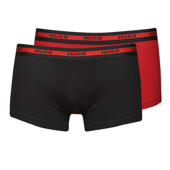 Underkläder Herr Boxershorts HUGO TRUNK TWIN PACK X2 Svart / Röd