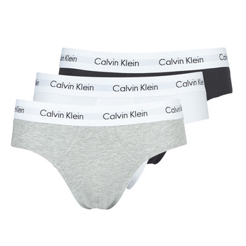 Underkläder Herr Boxershorts Calvin Klein Jeans COTTON STRECH HIP BREIF X 3 Svart / Vit / Grå / Melerad