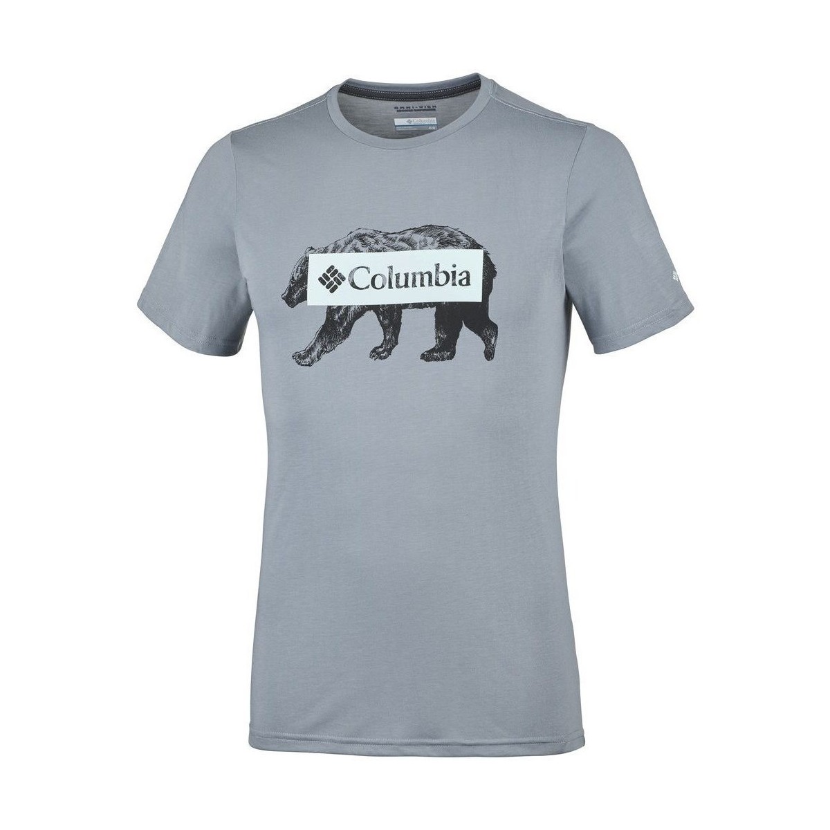 textil Herr T-shirts Columbia Box Logo Bear Grå