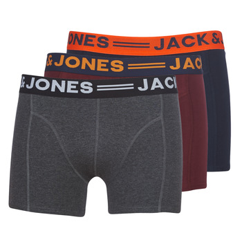 Underkläder Herr Boxershorts Jack & Jones JACLICHFIELD X 3 Grå / Svart / Bordeaux