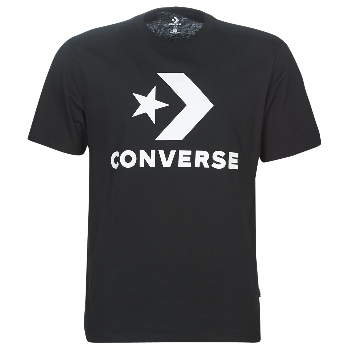 textil Herr T-shirts Converse STAR CHEVRON Svart