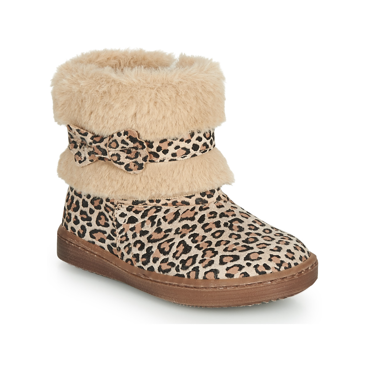 Skor Flickor Boots Citrouille et Compagnie LILIFA Kamel / Leopard