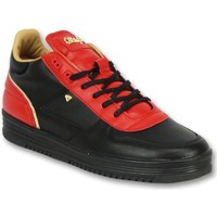 Skor Herr Sneakers Cash Money Herrskor Sneakers Luxury Black Red Svart