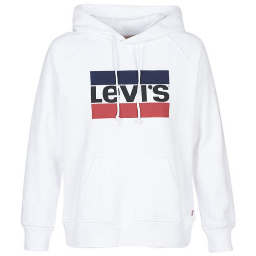 textil Dam Sweatshirts Levi's GRAPHIC SPORT HOODIE Vit