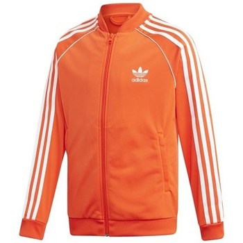 textil Barn Sweatshirts adidas Originals Sst Track Jacket Vit, Orange