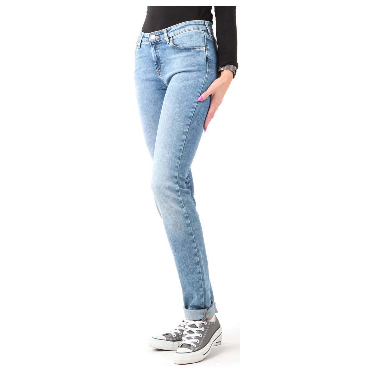 textil Dam Skinny Jeans Wrangler Slim Best Blue W28LX794O Blå