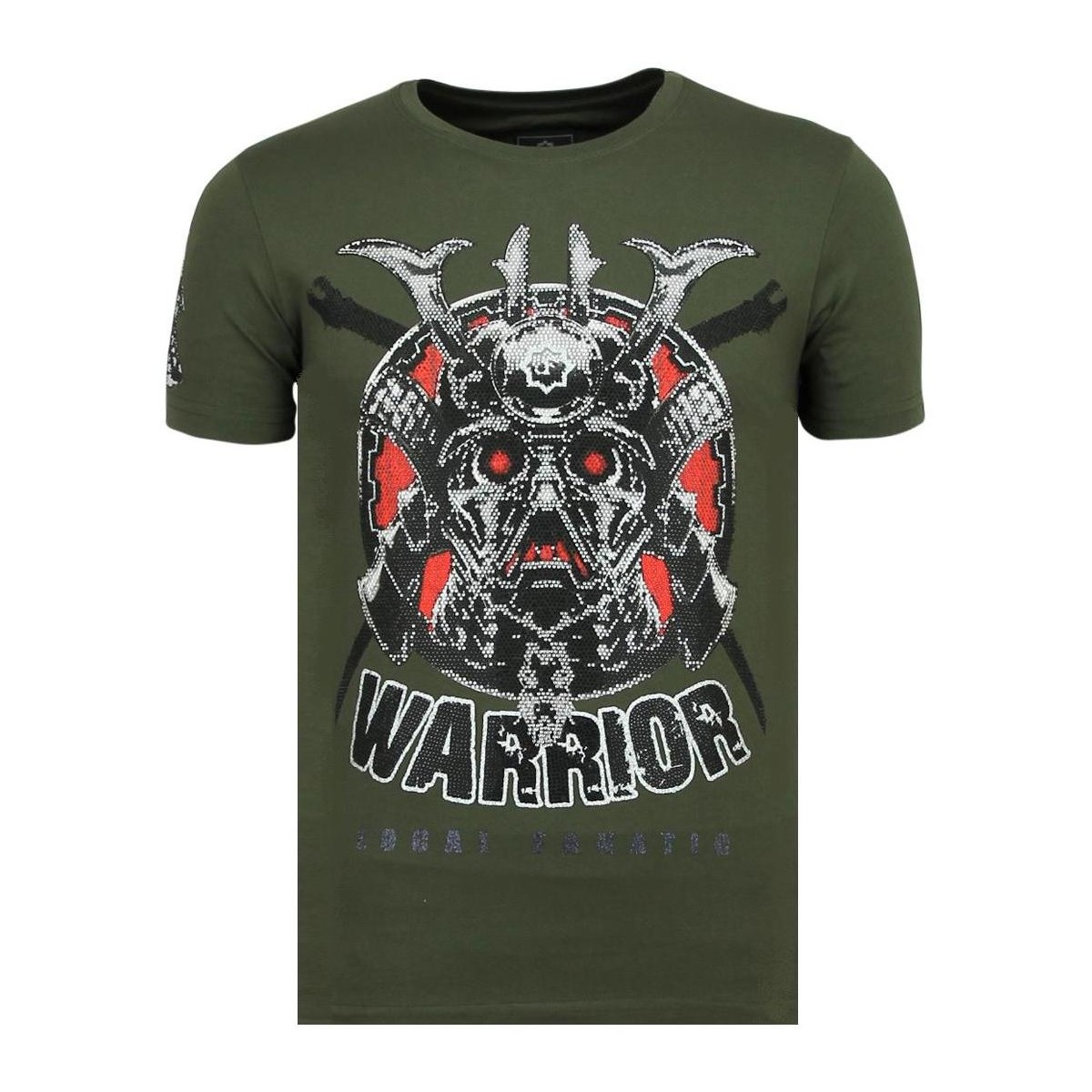 textil Herr T-shirts Local Fanatic Savage Samurai Rhinestones G Grön
