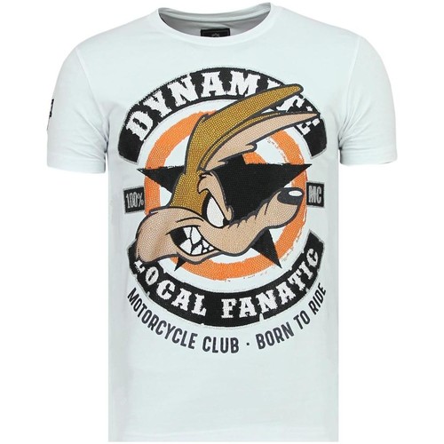 textil Herr T-shirts Local Fanatic Dynamite Coyote Rhinestones Party W Vit