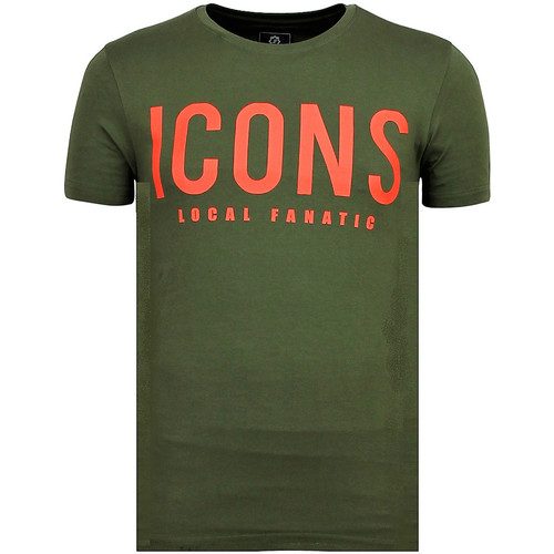 textil Herr T-shirts Local Fanatic ICONS Print Beställa Kläder Tryck G Grön