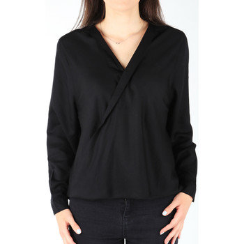 textil Dam Skjortor / Blusar Wrangler L/S Wrap Shirt Black W5180BD01 Svart