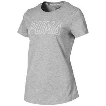 textil Dam T-shirts Puma Athletics Logo Grå