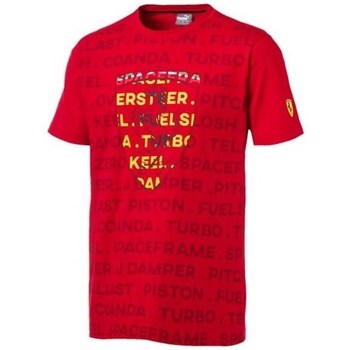 textil Herr T-shirts Puma Ferrari Röd
