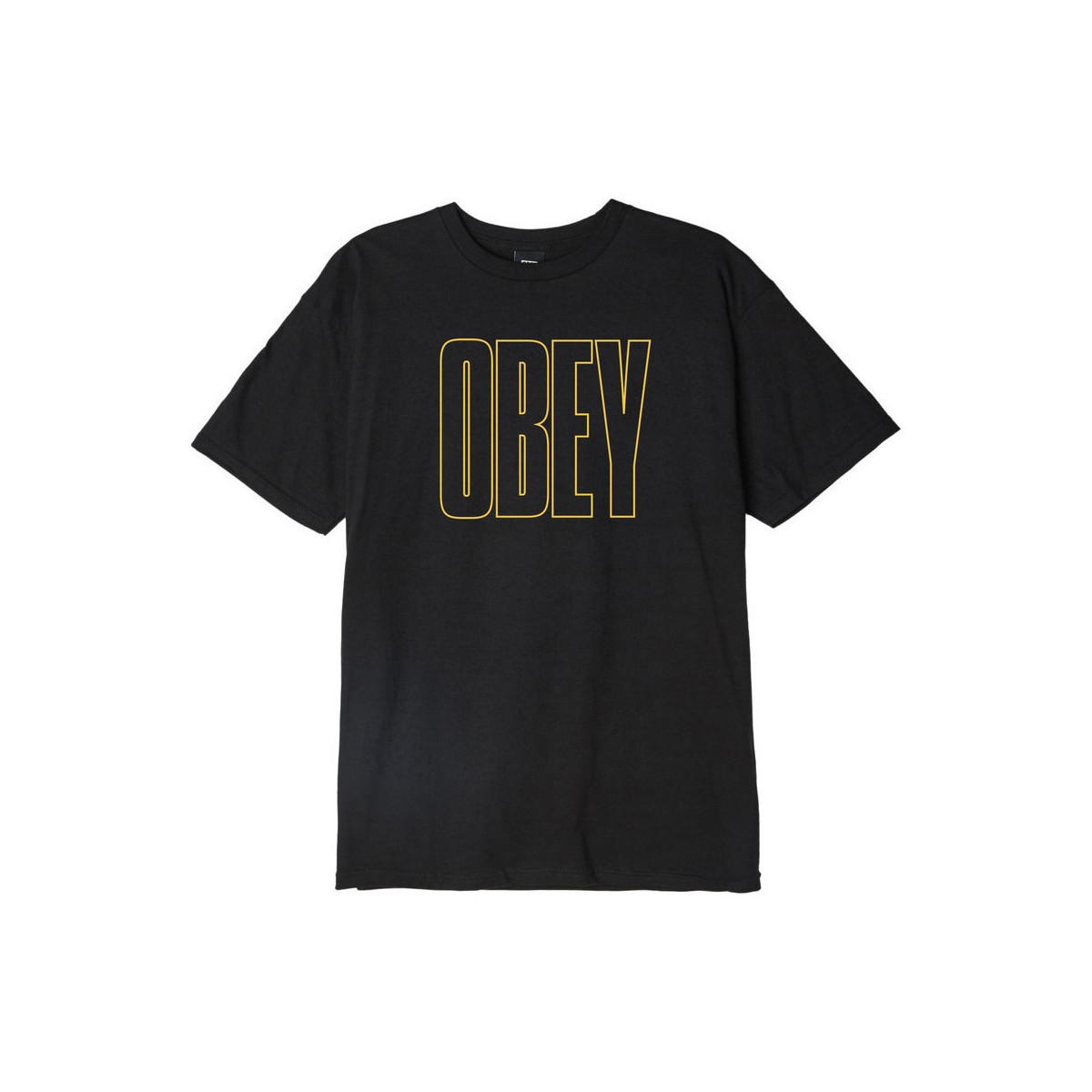 textil Herr T-shirts & Pikétröjor Obey worldwide line Svart
