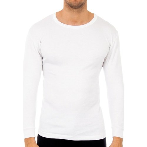 textil Herr Långärmade T-shirts Abanderado 0808-BLANCO Vit