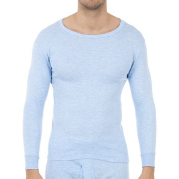 textil Herr Långärmade T-shirts Abanderado 0808-CELESTE Blå