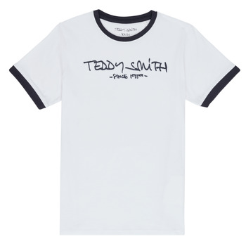 textil Pojkar T-shirts Teddy Smith TICLASS 3 Vit
