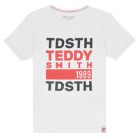 textil Pojkar T-shirts Teddy Smith DUSTIN Vit