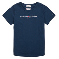 textil Flickor T-shirts Tommy Hilfiger KG0KG05023 Marin
