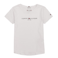 textil Flickor T-shirts Tommy Hilfiger KG0KG05023 Vit