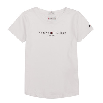 textil Flickor T-shirts Tommy Hilfiger KG0KG05023 Vit