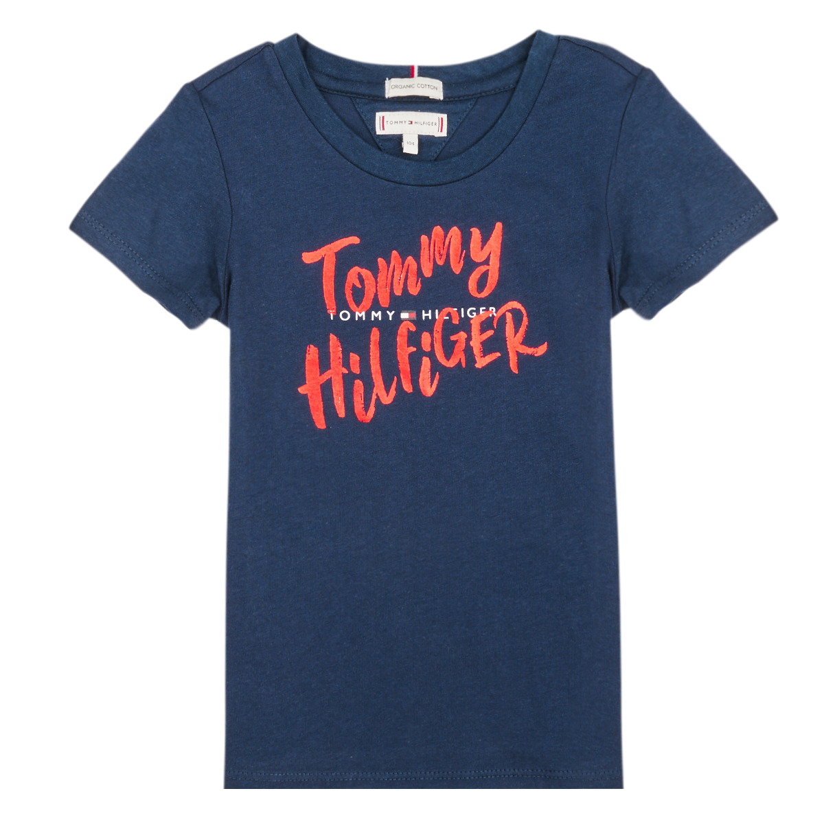 textil Flickor T-shirts Tommy Hilfiger KG0KG05030 Marin
