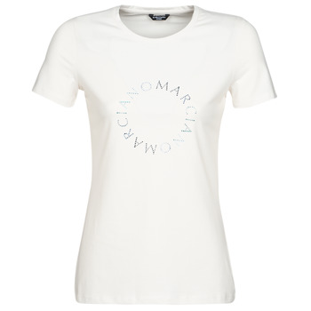 textil Dam T-shirts Marciano ICED LOGO TEE Vit / Blå