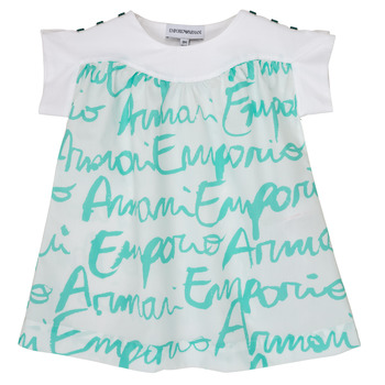 textil Flickor T-shirts Emporio Armani Anas Vit / Blå