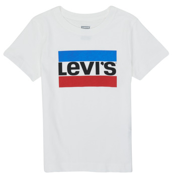 textil Pojkar T-shirts Levi's SPORTSWEAR LOGO TEE Vit