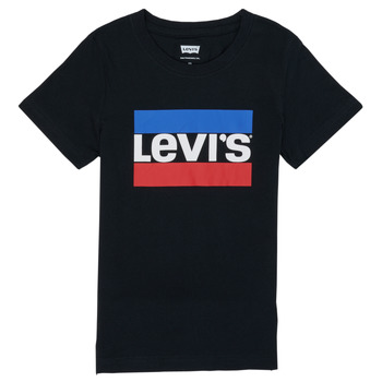 textil Pojkar T-shirts Levi's SPORTSWEAR LOGO TEE Svart