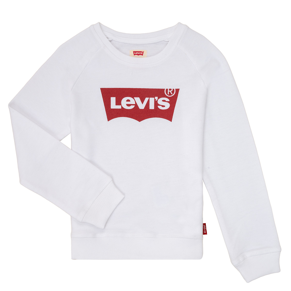 textil Flickor Sweatshirts Levi's KEY ITEM LOGO CREW Vit