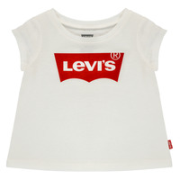 textil Flickor T-shirts Levi's BATWING TEE Vit