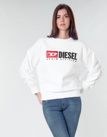 textil Dam Sweatshirts Diesel F-ARAP Vit