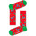 Underkläder Strumpor Happy socks Christmas cracker holly gift box Flerfärgad