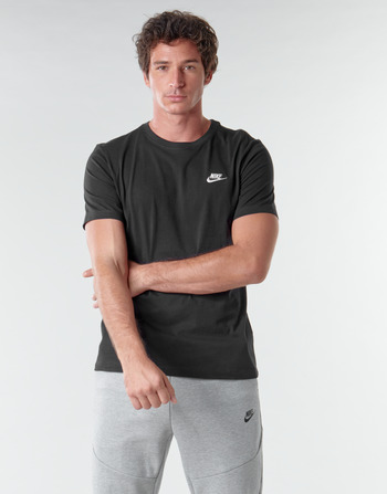 textil Herr T-shirts Nike M NSW CLUB TEE Svart / Vit