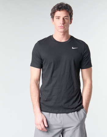 textil Herr T-shirts Nike M NK DRY TEE DFC CREW SOLID Svart / Vit