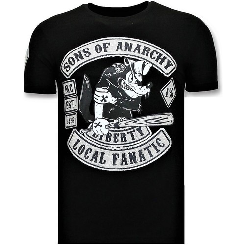 textil Herr T-shirts Local Fanatic Tryck Sons Of Anarchy Svart