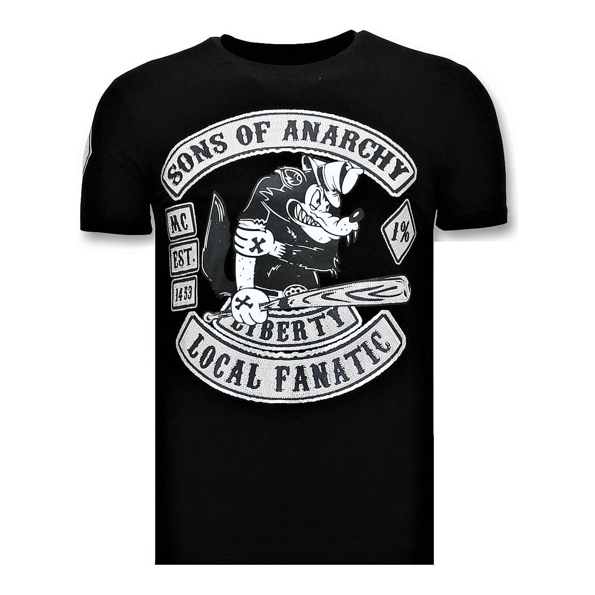 textil Herr T-shirts Local Fanatic Tryck Sons Of Anarchy Svart