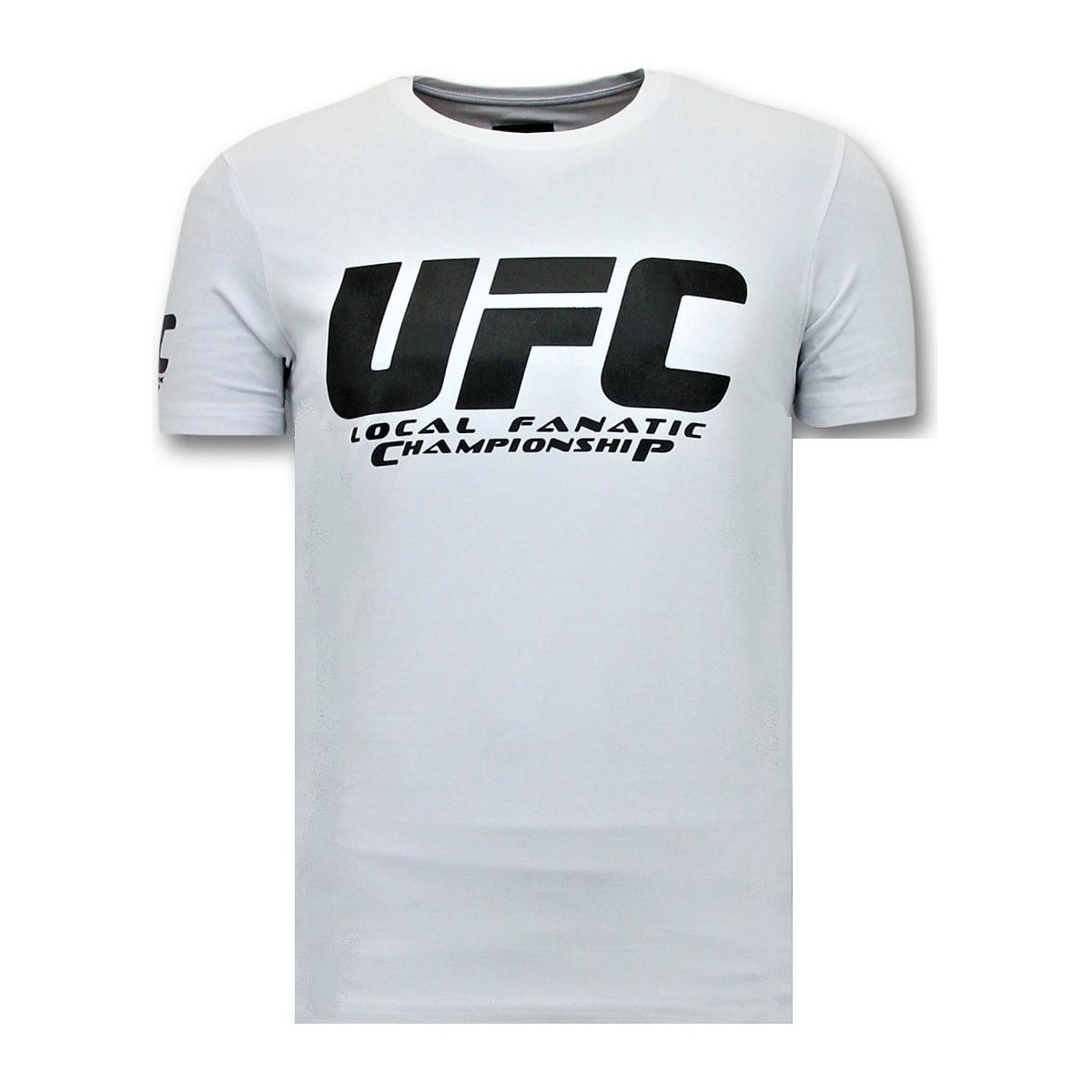 textil Herr T-shirts Local Fanatic Mens Print UFC Championship Vit