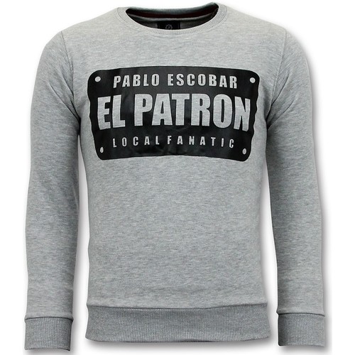 textil Herr Sweatshirts Local Fanatic Pablo Escobar El Patron Grå