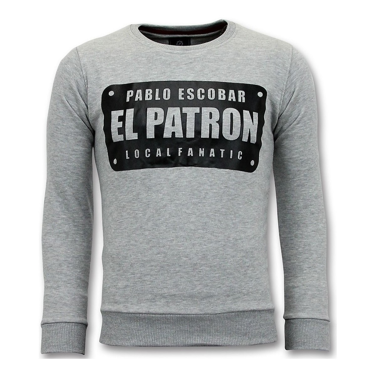 textil Herr Sweatshirts Local Fanatic Pablo Escobar El Patron Grå