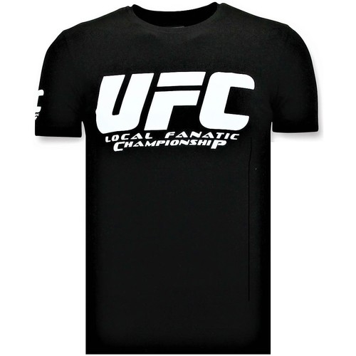 textil Herr T-shirts Local Fanatic UFC Championship Print Svart
